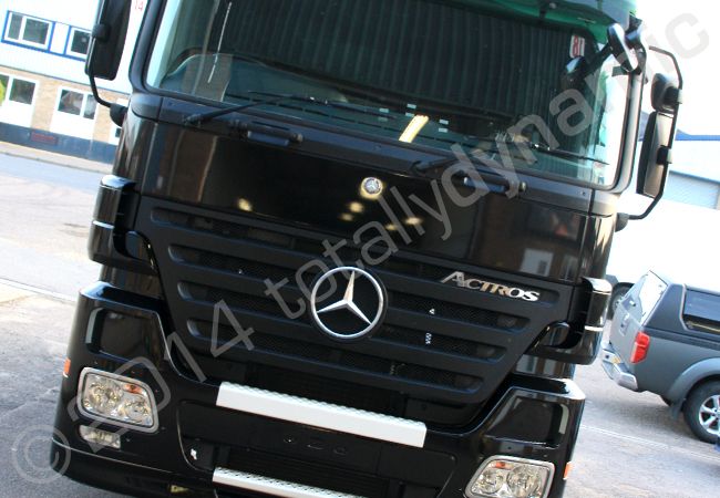 Mercedes Actros tractor unit fully vinyl wrapped in gloss black wrapping film by Totally Dynamic Norfolk