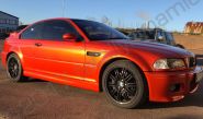 BMW M3 fully vinyl wrapped in gloss burnt orange