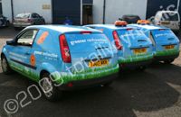 Fiesta vans (four) wrapped by Totally Dynamic Central Scotland