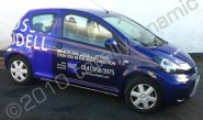 Toyota Aygo wrapped for Ross & Liddell by Totally Dynamic Central Scotland
