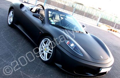 Ferrari wrapped matt black by Totally Dynamic North London