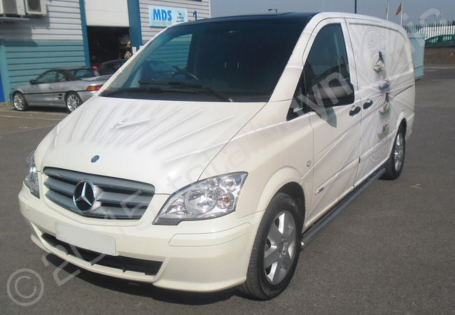 Mercedes Vito van vinyl wrapped for NIKE in a printed van wrap design by Totally Dynamic North London