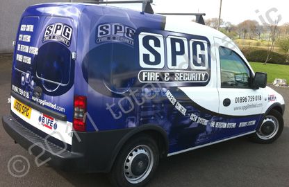 Vauxhall Combo wrapped for SPG by Totally Dynamic Central Scotland