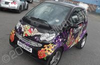 Smart Fortwo wrapped in printed wrap by Totally Dynamic North London