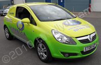 Vauxhall Corsa wrapped by Totally Dynamic North London