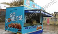 Catering trailer wrapped in full wrap for Go Donuts