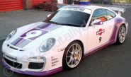 Porsche GT3 wrapped in customised replica racing livery by Totally Dynamic Lincolnshire