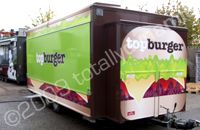 Catering trailer wrapped for Top Burger by Totally Dynamic North London
