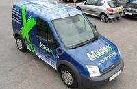 Ford Transit Connect with printed van wrap for Madex by Totally Dynamic North London