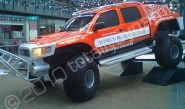 Toyota Hilux Amercian Conversion wrapped in printed chrome by Totally Dynamic South London