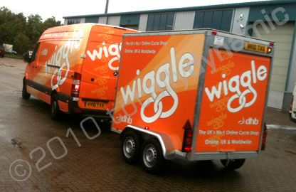 Mercedes van and trailer wrapped with printed wrap by Totally Dynamic Southampton