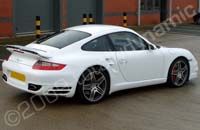 Porsche Turbo wrapped gloss white by Totally Dynamic Leeds/Bradford