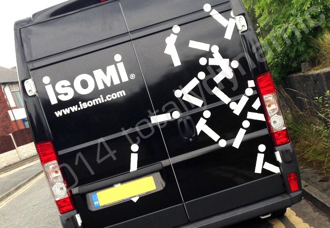 Renault Master van fully wrapped in a printed van wrap for ISOMI by Totally Dynamic Manchester