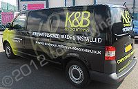 VW Transporter van vinyl wrapped in printed design by Totally Dynamic North London