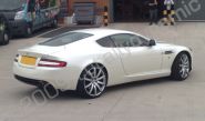 Aston Martin DB9 wrapped pearlescent white by Totally Dynamic Leeds/Bradford
