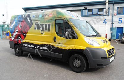 Fiat Ducato LWB Van for Dragon Shots wrapped by Totally Dynamic North London