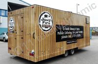 Catering trailer wrapped for Jimmys Farm by Totally Dynamic London
