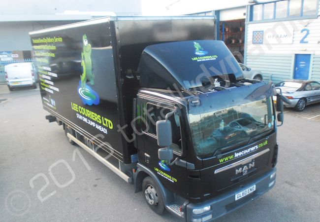 MAN Lorry vinyl wrapped for Lee Couriers