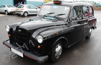 London Taxi with printed vehicle wrap for London Fashion Week by Totally Dynamic North London