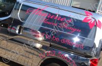 Nissan NV200 wrapped in chrome vinyl with cut vinyl graphics by Totally Dynamic Southampton