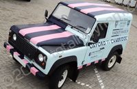 Land Rover Defender with printed vehicle wrap by Totally Dynamic South London
