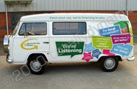 Camper van wrapped for Gloucester City Homes by Totally Dynamic Leeds/Bradford