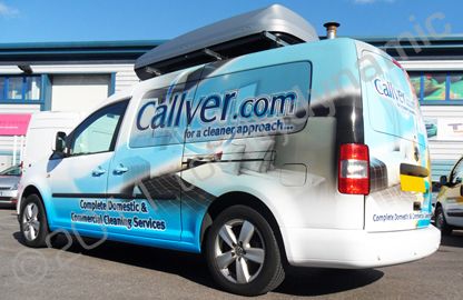 VW Caddy Maxi with printed van wrap by Totally Dynamic North London