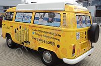 VW Campervan fully wrapped in printed design by Totally Dynamic South London