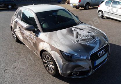 Audi A1 wrapped in printed design by Totally Dynamic North London