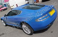 Aston Martin DB9 fully wrapped in Facebook competition winning printed design by Totally Dynamic North London