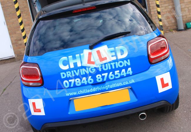 Citroen DS3 fully vinyl wrapped in a printed vehicle wrap design by Totally Dynamic Norfolk