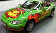 Mazda MX5 track car wrapped in printed wrap by Totally Dynamic Southampton