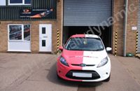 Fiesta van wrapped in colour matched vinyl by Totally Dynamic Norfolk