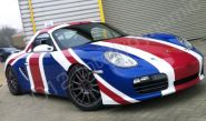 Porsche Boxster wrapped in Union Flag design by Totally Dynamic Milton Keynes