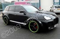 Porsche Cayenne wrapped lime green by Totally Dynamic North London