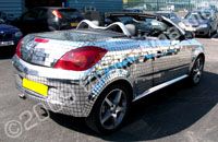 Tigra covered in real mirrors by Totally Dynamic North London