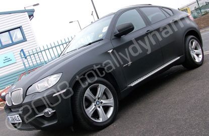 BMW X6 wrapped matt black by Totally Dynamic North London