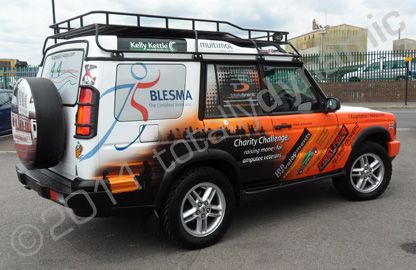 Land Rover Discovery wrapped in printed wrap by Totally Dynamic North London