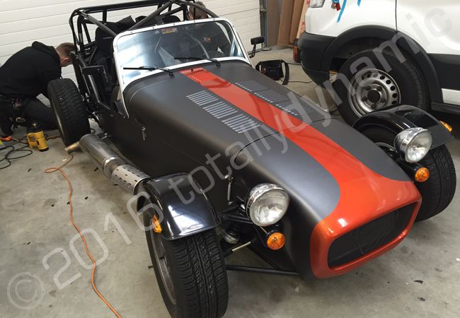 Caterham vinyl wrapped in matt metallic grey vinyl