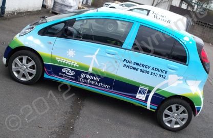 Peugeot ION fully wrapped in printed design by Totally Dynamic Central Scotland