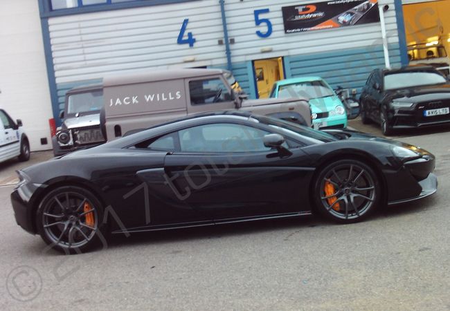 McLaren 570S wrapped in a matt metallic grey vinyl car wrap