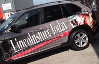 BMW X5 wrapped in printed promotional design by Totally Dynamic Lincolnshire