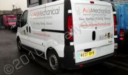 Renault van wrapped for Avis Mechanical by Totally Dynamic North London