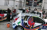 Fleet of Hyundai i20s wrapped for the World Cup 2010 by TD North London, South London, South Lancs, Central Scotland, Southampton & Norwich