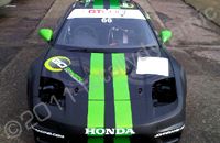 Honda NSX wrapped in printed matt wrap plus green chrome