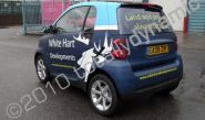 Smart Car wrapped for White Hart Properties by Totally Dynamic North London