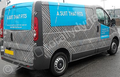 Nissan van wrapped for A Suit That Fits by Totally Dynamic North London
