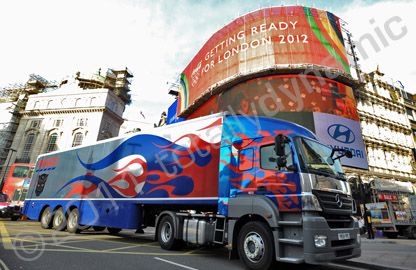 Articulated Lorry fully wrapped in printed Chrome by Totally Dynamic North London