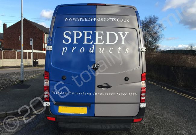 Mercedes Sprinter vinyl wrapped for Speedy Products