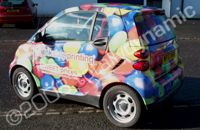 Smart Car Designed and wrapped by Totally Dynamic Central Scotland